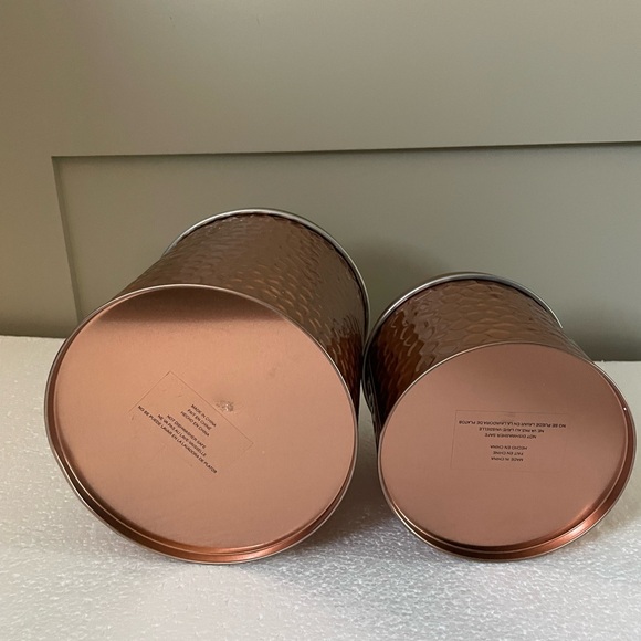Copper Hammered Canister Set - Picture 2 of 5